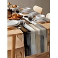 thumbnail image 3 of Table Runner Dresser Scarf 13 x 90 Inch Abstract Brown Beige Black Distressed Plaid Oil Painting Table Runners Non-Slip Heat Resistant Kitchen Dining Table Decor for Indoor Outdoor, 3 of 7