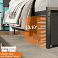thumbnail image 3 of Satifur King Size Bed Frame with 3 Drawers & LED Lights & Charging Station, Beds with Headboard & 10.10" Under Bed Storage, No Box Spring Needed, Easy Assembly, Black, 3 of 10