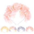 thumbnail image 2 of Rose Flower Headband Decorative Hair Hoop Hair Accessory for Wedding & Festival, 2 of 10