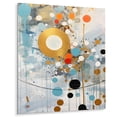 thumbnail image 2 of Designart "Turquoise Gold Geometric Mirror" Abstract Shapes Metal Art Print, 2 of 5