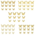 thumbnail image 1 of 60 piezas de decoraciones de mariposas doradas en 3D, decoración de pared de mariposas para el día de la madre, decoración de bodas, 1 of 5
