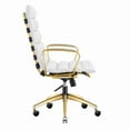 thumbnail image 3 of CAROCC High Back Executive Office Chair with Armrest Adjustable Swivel Chair in Durable Vegan Leather Modern Gold Office Chair Ergonomic Desk Chair for Extra Back & Lumbar Support, 3 of 8