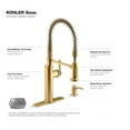 thumbnail image 2 of Kohler KH67756 KOHLER Sous Pro-Style Pull Down Kitchen Faucet in Vibrant Brushed Modern Brass, 2 of 2