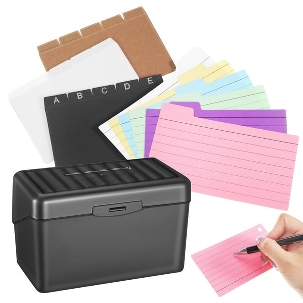 SOPOTUTU 1Jgo Caja Para Tarjetas Con Espacio Amplio Y Tarjetas Para Usar Con Todo Tipo De Bolígrafos