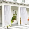thumbnail image 3 of Zhaomeidaxi Top Sheer Curtains for Pergola, Porch, Cabana and Gazebo Indoor Outdoor Voile Sheer Drapes, 3 of 8