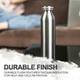 thumbnail image 6 of Life's Easy 20 oz. Stainless Steel Water Bottle, Keep liquids hot or cold, Double Wall Vacuum Insulated Water Bottle , BPA Free, Leak Proof, Spill Proof and Sweat Free (Silver), 6 of 7