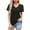 Black, variant on Jewelreauty Womens V Neck Tunic Tops Casual Lace Short Sleeve Loose Fit Blouses Summer Solid Color Shirts (S, White)