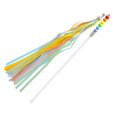 thumbnail image 2 of Tassel Wand Cat Toy Colorful Interactive Cat Teaser Kitten Play Wand with Bell, 2 of 10