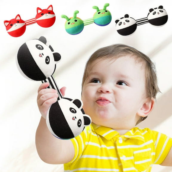 CYBIBO Baby Rattle, Baby Toys Clearance! Hand Cranked Bell Cloth Small Dumbbell Sand Bell Baby Bed Bell Baby Early Education Puzzle Toy Boys And Girls Holiday Birthday Gift
