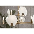 thumbnail image 2 of Rae Collection Nine-Light Brushed Bronze White Alabaster Glass Luxe Chandelier Light, 2 of 8