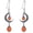 Orange Opal, variant on Moon Earrings for Women 925 Sterling Silver Celtic Moon Dangle Drop Earrings Red Dangling Earrings Celtic Jewelry Gifts for Women