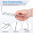 thumbnail image 3 of CRILSTYLEO 2Pcs Iron Garage Storage Hook Rack Heavy Duty Wall Mount Tool Organizer, 3 of 8