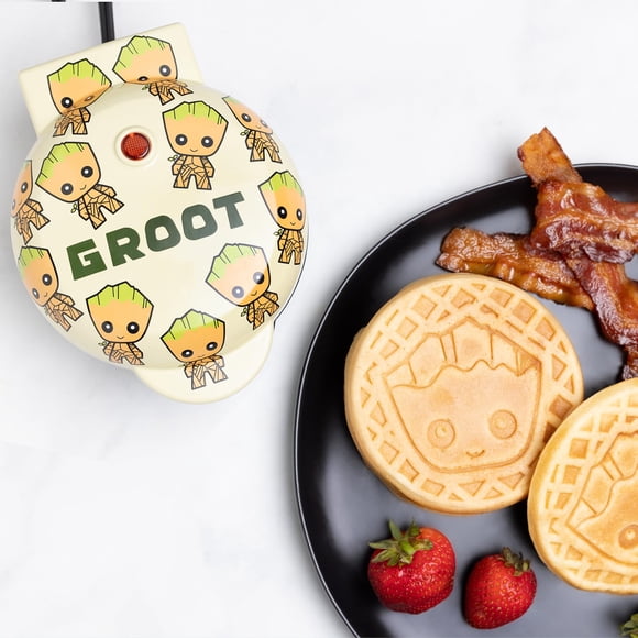 Uncanny Brands Groot Mini waflera – Cocina con tu personaje favorito GOTG