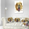 thumbnail image 3 of Designart Growling Grizzly Bear Watercolor - Abstract Throw Pillow - 12x20, 3 of 5
