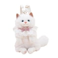thumbnail image 2 of Mochila con forma de gato, ligera, con bonitos dibujos de animales de peluche para viajar. Blanco, 2 of 9