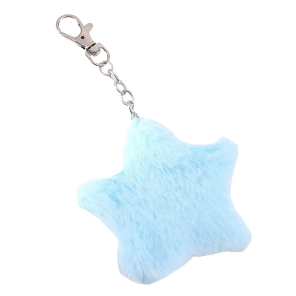 Giaone Mini Plush Five-pointed Star Keychain Cute Pendant Keyring Hanging Ornament