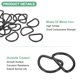 thumbnail image 2 of Uxcell 10-Pack Hebillas en D, 1-1/2 Pulgadas Hebillas Metálicas en D No Soldadas para Bolsos/Delantales/Cinturones/Collares para Mascotas, Hardware de Anillo en D Semicircular [Negro], 2 of 7