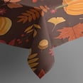 thumbnail image 3 of Vintage Pumpkin Rectangle Tablecloth 60x84 Inch, Flowers Boho Water Resistant Vinyl Washable Seasonal Table Cover for Thanksgiving Fall Harvest Holiday Party Picnic Dinner Decor, 3 of 5