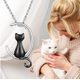 thumbnail image 4 of Collar de cenizas de gato Collar de urna para cenizas Collar de cremación de luna Joyería de cremación conmemorativa para cenizas de mascotas JAMW Sencillez, 4 of 5