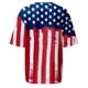 thumbnail image 5 of Blusa de manga corta informal con estampado de día de la independencia de cuello redondo de verano para mujer Fridja hjk5464, 5 of 5