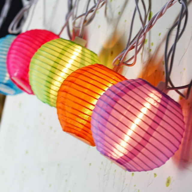 Coofit Guirlande Lumineuse Mode Lanterne Étanche Guirlande Lumineuse LED pour Intérieur Extérieur