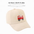 thumbnail image 3 of Gibobby Car Pattern Baseball Caps for Boys Girls Fire Truck Excavator Trucker Hat Adjustable Summer Sun Hat for Kids Age 12-18 Months 1-4T(One Size,Red), 3 of 4