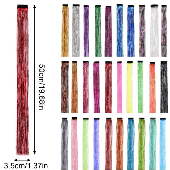 1 Pcs Straight One Color Party Highlights Clip on in Hair Extensions For Women Colored Hair Streak Synthetic Hairpieces