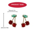thumbnail image 5 of Elegant Cherries Earrings Fruit Ear Jewelry Alloy Texture Fashion Accessories Everyday Casual Earrings for Comfortable, 5 of 7