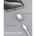 thumbnail image 2 of MoKo 2 Pack Lightn-ing Female to USB C Male Adapter Compatible with iPhone 15/15 Pro/15 Pro Max/15 Plus, iPad Pro/Air, Support Fast Charging/Data Transfer, Not for Audio/OTG, 2 of 8