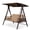 Brown, variant on PURPLE LEAF Outdoor Patio Porch Swing with Adjustable PVC Canopy, 3-Seat Swing Chair Bench with Side Cup Holder for Backyard Front Porch Lawn, Cushions and Pillow Included, Beige