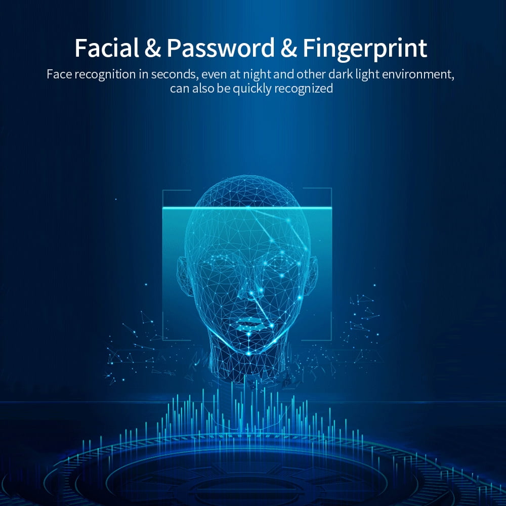 2.8'' LCD Mix Biometric Facial Fingerprint Recognition Attendance Machine G6Y4 