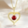 thumbnail image 3 of Taioiat Birthstone Necklace for Women Heart and Love Gold Plated Pendant Birthstone Jewelry Birthday Anniversary Mother's Day Jewelry Gift for Mom Wife Sister Girlfriend Her, 3 of 7