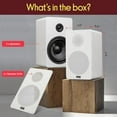 thumbnail image 3 of Pyle 6.5” Bookshelf Speakers – Pair of Wired Home Theater Speakers with Wall Mount Brackets, 2-Way HiFi Design with Fiberglass Cone & Soft Dome Tweeter, Compact Size 11.7” x 7” x 6.5”, White, 3 of 3