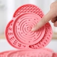 thumbnail image 6 of Silicone Dog Lick Mat with Powerful Suction Cups, Flower-Shaped Pet Slow Feeder Mat for Cats and Dogs, Calming Treat Mat for Anxiety Relief, Bathing and Grooming Distraction, 6 of 8