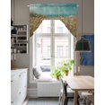 thumbnail image 4 of Spring Floral Swag Valances for Windows, Small Curtains Drapes, Pastoral Botanical Oil Painting Vintage Kitchen Window Curtains Over Sink Window Treatment Valance for Bedroom/Bathroom 56"x36", 4 of 5