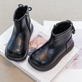 thumbnail image 5 of Dakaela 4-12Y Boy Girl Ankle Boots Waterproof Non Slip Chelsea Boot Little Kids Toddler Winter Combat Work Booties Outdoor Walking Shoes Black, 5 of 7