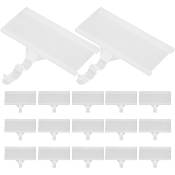 20 Pcs Supermarket Price Tag Display Shelf Shelves Labels Basket Merchandise Tags Holder for Plastic