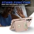 thumbnail image 5 of Dteck for Samsung Galaxy A16 5G Wallet Case with Card Holder, RFID Blocking Credit Slots Kickstand Shockproof Phone Cover for Women Men,Rosegold, 5 of 7