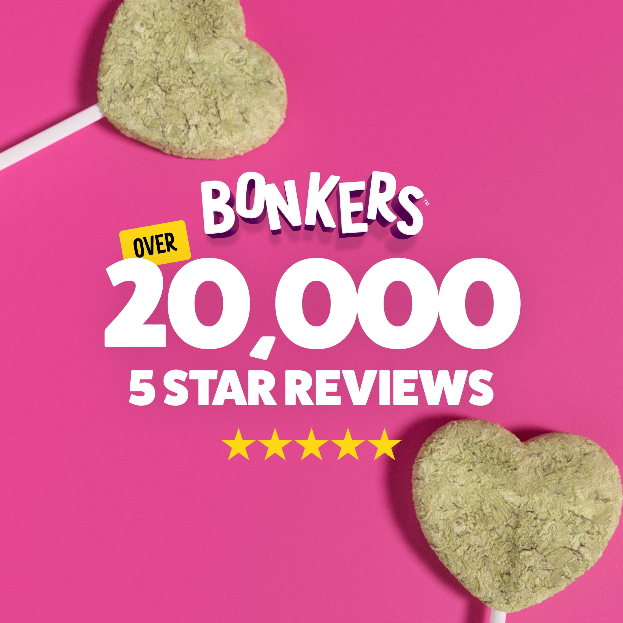 BONKERS Purrpops, Freeze Dried Catnip Flavored Lollipop Cat Treats, 4 Pieces