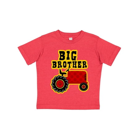 

Inktastic Red Tractor Big Brother Gift Toddler Boy Girl T-Shirt