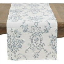 Saro Lifestyle Toile Floral Table Runner