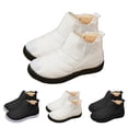 thumbnail image 2 of XIMIN Women's Winter Warm Fur Solid Color Ladies Snow Ankle Booties Lightweight Comfortable Slip On Waterproof Rain Outdoor Stylish Snow Short Boots, 2 of 9