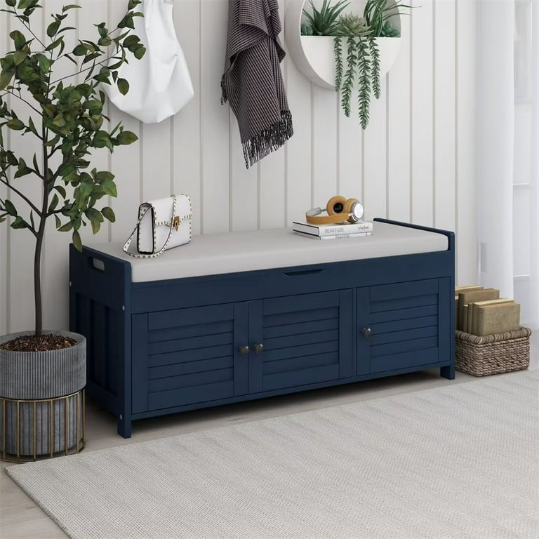 Metal storage bench with cushion online
