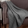 thumbnail image 3 of Superior Basketweave All-Season Cotton Blanket, Full/Queen, Charcoal, 3 of 8