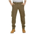 thumbnail image 2 of Under 10 dollars!Mens Cargo Pants Multi Pockets Multi Functional Outdoor Military Pants Durable Hiking Trousers, 2 of 7