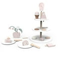 thumbnail image 1 of Tea Party Tableware Wooden Handicraft Toy Kitchen Pretend Play Set Cooking Coffee Bread For Toddlers Kids Birthday Gift Favors, 1 of 6