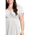 thumbnail image 4 of Vestido plisado con brillo Roman Fashion /Tallas Extras, 5412 (Hueso) beige 42, 4 of 6