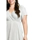thumbnail image 4 of Vestido plisado con brillo Roman Fashion /Tallas Extras, 5412 (Hueso) beige 38, 4 of 6