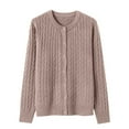 thumbnail image 5 of Ftwytp Womens Cardigan Short Chunky Cardigans Long Sleeve Jumpers Open Front Ribbed Knit Lightweight Outerwear for Winter Spring, 5 of 9