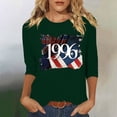 thumbnail image 4 of Aoochasliy Women's 1976 Letter Printed Tee Vintage Retro Comfy Casual 3/4 Sleeve Crew Neck Tops 50th Birthday Gift for Celebration Party Holiday Family Gathering, 4 of 4